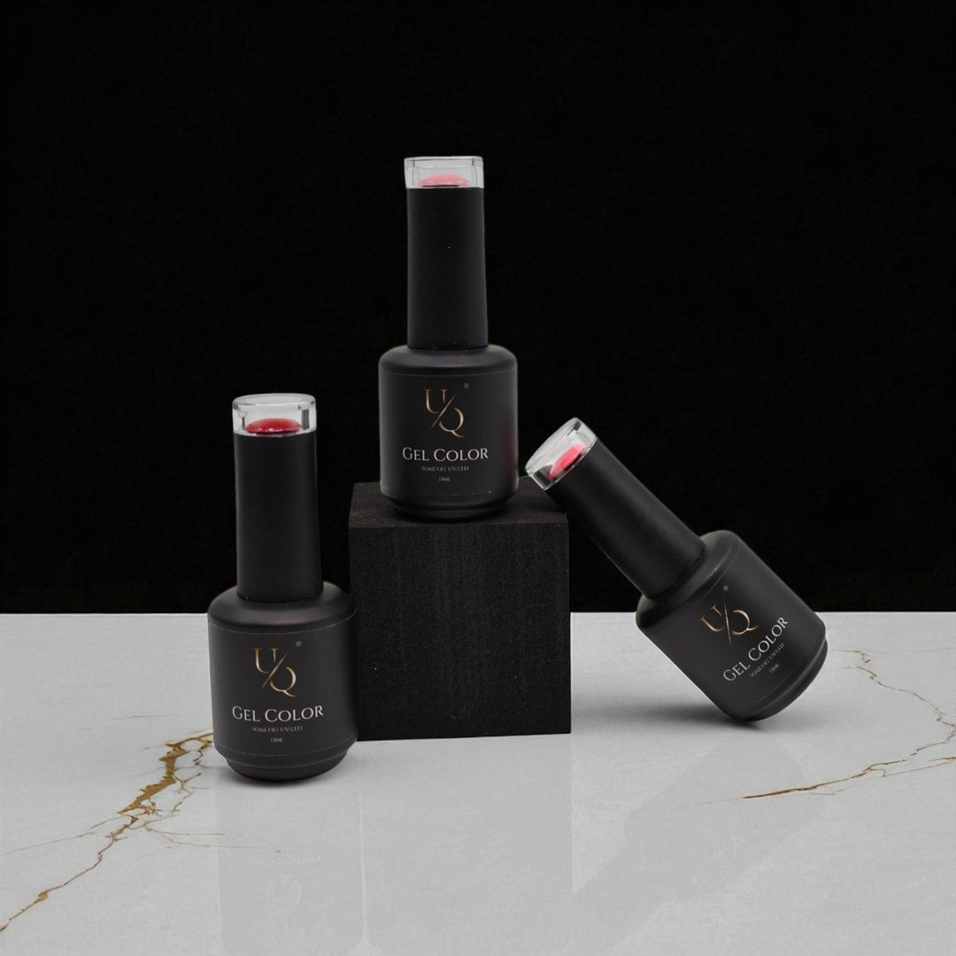 Unique Nails gel polish trio naar keuze – stel zelf 3 luxe gellak kleuren samen voor een gepersonaliseerde manicure.