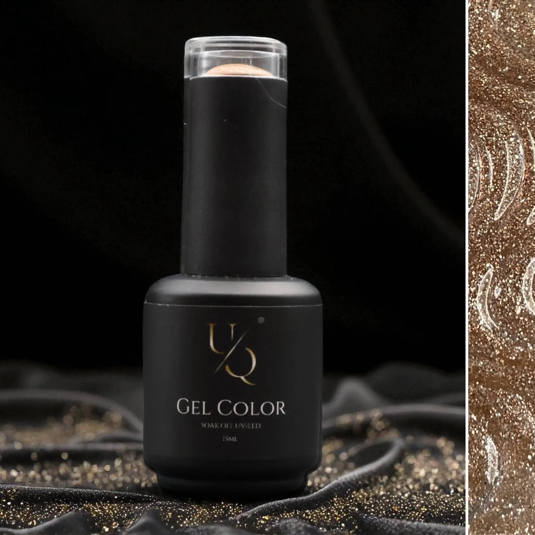 Unique Nails – Gold Glitter gellak – HEMA- & TPO-vrij